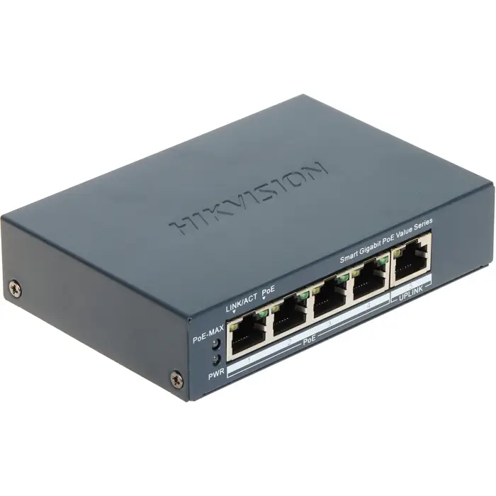 SWITCH POE DS-3E1505P-EI/M 4-PORTOWY Hikvision