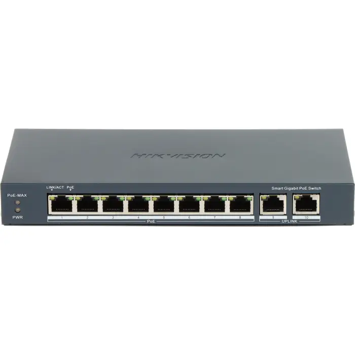 SWITCH POE DS-3E1510P-EI 8-PORTOWY Hikvision