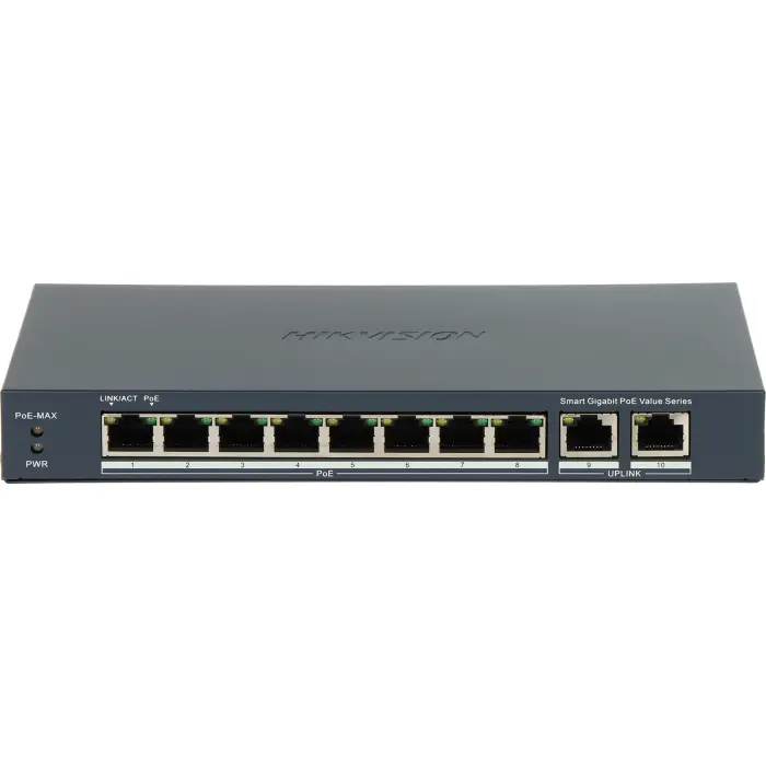 SWITCH POE DS-3E1510P-EI/M 8-PORTOWY Hikvision