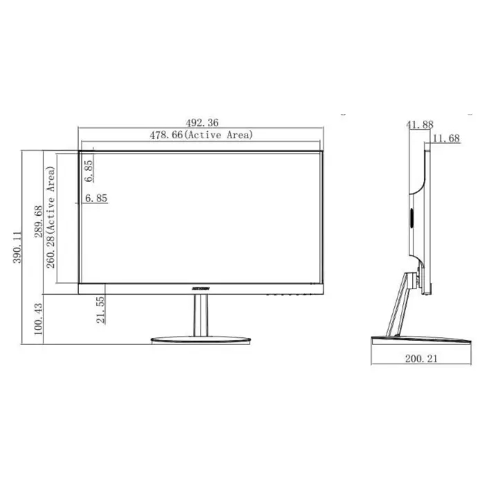 MONITOR HDMI, VGA DS-D5022FN00 21.5 