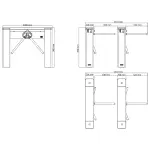 BRAMKA OBROTOWA NISKA (TRIPOD) DS-K3G501SX-R/M-DM55 Hikvision