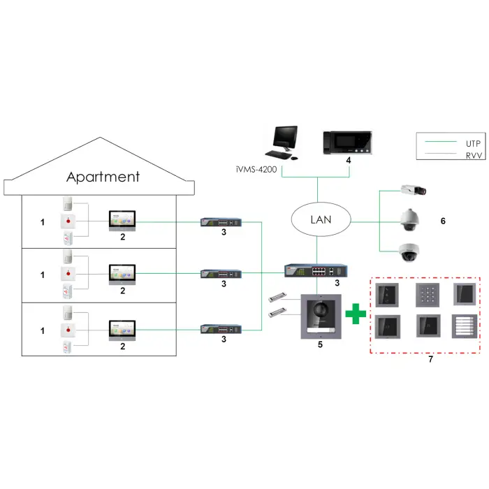 MODUŁ WIDEODOMOFONU DS-KD8003-IME1(B)/EU Hikvision