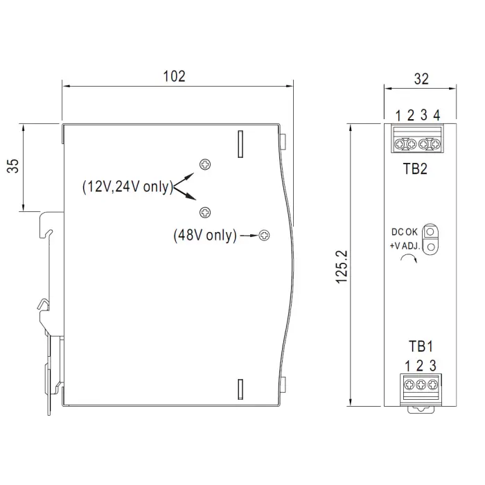 ZASILACZ IMPULSOWY EDR-75-12 MEAN WELL