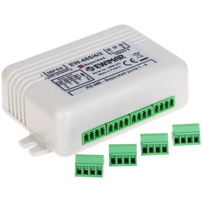 DYSTRYBUTOR MAGISTRALI RS-485 EW-485/4/2/SO Z SEPARACJĄ OPTYCZNĄ