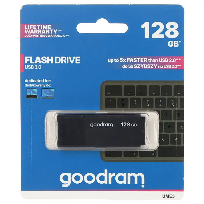 PENDRIVE FD-128/UME3-GOODRAM 128 GB USB 3.0 (3.1 Gen 1)