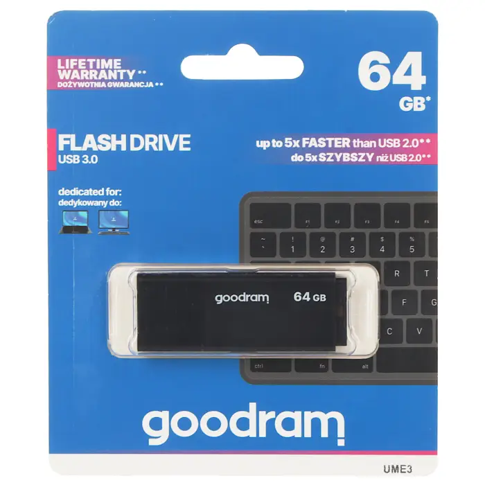 PENDRIVE FD-64/UME3-GOODRAM 64 GB USB 3.0 (3.1 Gen 1)