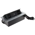 LISTWA ZASILAJĄCA MEBLOWA FPS-2S2U/CABLE (2 GNIAZDA + 2 USB)
