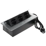 LISTWA ZASILAJĄCA MEBLOWA FPS-3S/CABLE (3 GNIAZDA)