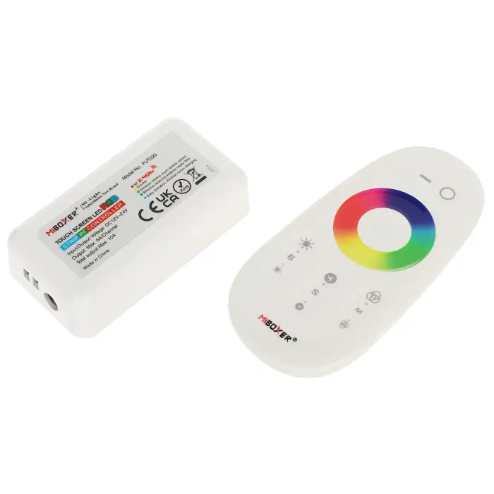 STEROWNIK OŚWIETLENIA LED Z PILOTEM FUT025 2.4 GHz, RGB 12 ... 24 V DC MiBOXER / Mi-Light