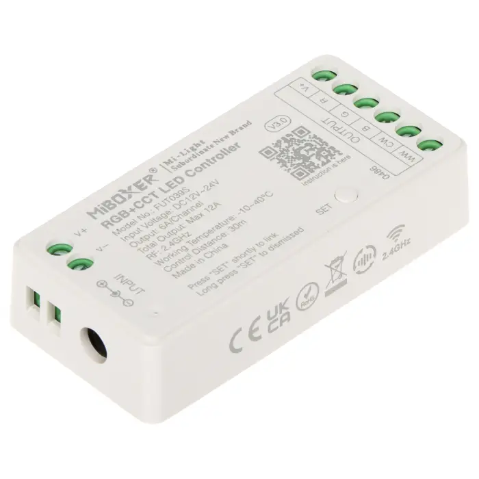 STEROWNIK OŚWIETLENIA LED FUT039S 2.4 GHz, RGBCCT (RGBWW) 12 ... 24 V DC MiBOXER / Mi-Light