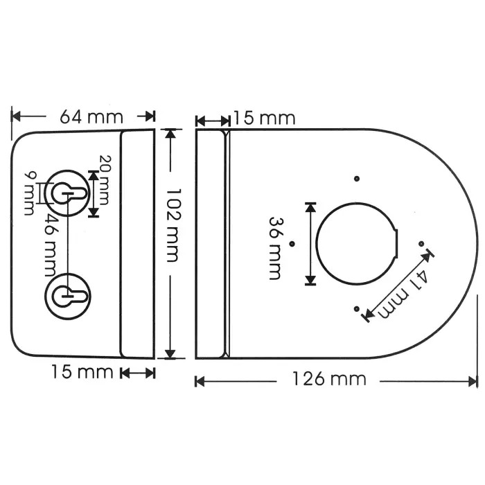 UCHWYT DO KAMER KULISTYCH GL-225B