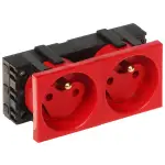 GNIAZDO PODWÓJNE DATA Z KLUCZEM UPRAWNIAJĄCYM GN-DATA-2P/LS System 45