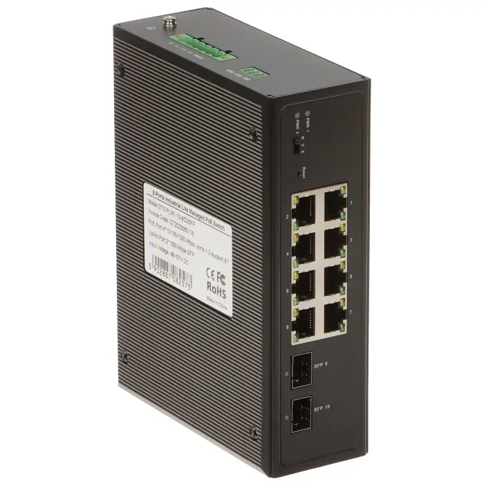 SWITCH PRZEMYSŁOWY POE GTX-PLM1-10-8G2SFP 8-PORTOWY SFP