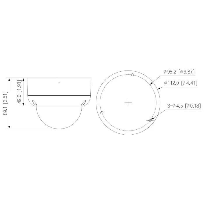 KAMERA WANDALOODPORNA AHD, HD-CVI, HD-TVI, PAL HAC-HDBW1200EA-0280B-S6 - 1080p 2.8 mm DAHUA