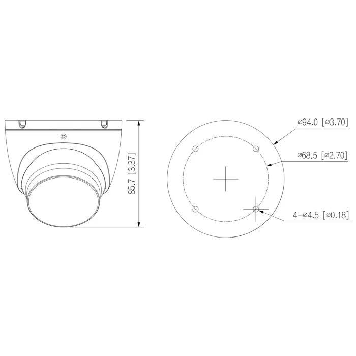 KAMERA AHD, HD-CVI, HD-TVI, PAL HAC-HDW1200TLM-IL-A-0280B-S6-BLACK - 1080p 2.8 mm DAHUA