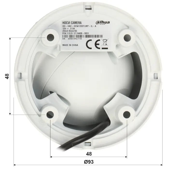 KAMERA AHD, HD-CVI, HD-TVI, PAL HAC-HDW1200TLM-IL-A-0280B-S6 - 1080p 2.8 mm DAHUA