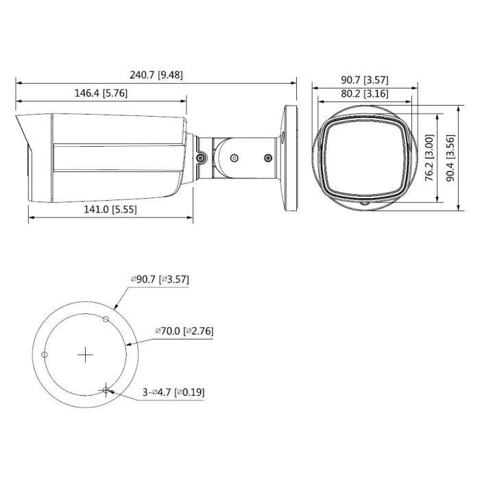 KAMERA AHD, HD-CVI, HD-TVI, PAL HAC-HFW1231TM-I8-A-0360B - 1080p 3.6 mm DAHUA