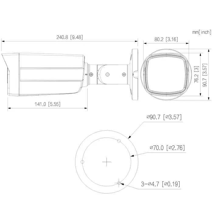 KAMERA AHD, HD-CVI, HD-TVI, CVBS HAC-HFW1239TM-A-LED-0360B-S3 Full-Color - 1080p 3.6 mm DAHUA