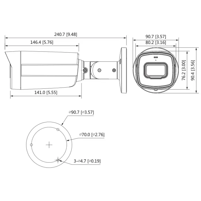 KAMERA AHD, HD-CVI, HD-TVI, PAL HAC-HFW1800TH-I8-0360B - 8.3 Mpx 3.6 mm DAHUA