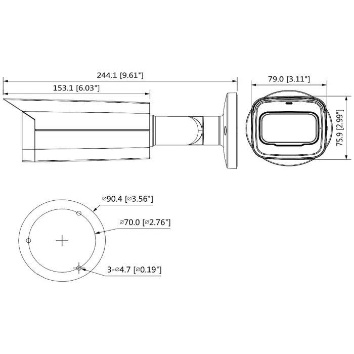 KAMERA AHD, HD-CVI, HD-TVI, PAL HAC-HFW2241TU-A-0360B-S2-DIP - 1080p 3.6 mm DAHUA