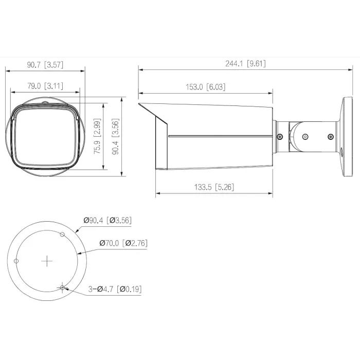 KAMERA AHD, HD-CVI, HD-TVI, PAL HAC-HFW2241TU-Z-A-27135-S2-DIP - 1080p 2.7 ... 13.5 mm - MOTOZOOM DAHUA