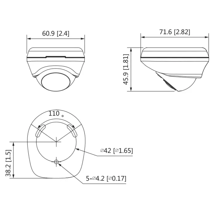 MOBILNA KAMERA AHD, CVI, TVI, CVBS HAC-HMW3200L-0210B-S5 - 1080p 2.1 mm DAHUA