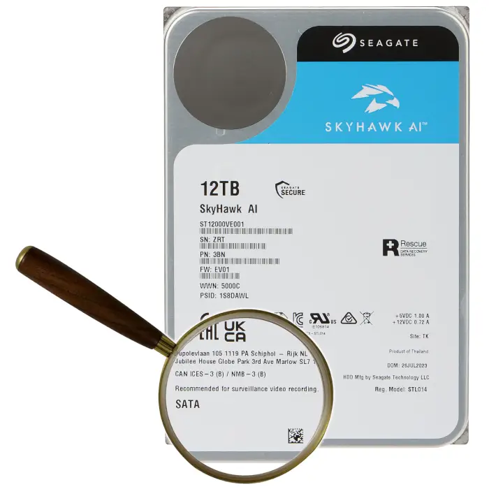 DYSK DO REJESTRATORA HDD-ST12000VE001 12TB 24/7 SkyHawk AI SEAGATE