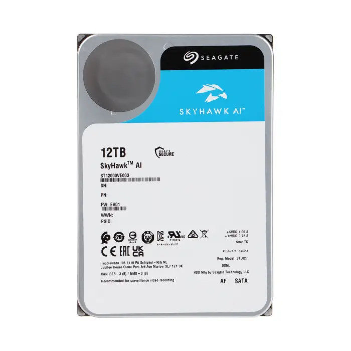 DYSK DO REJESTRATORA HDD-ST12000VE003 12TB 24/7 SkyHawk AI SEAGATE