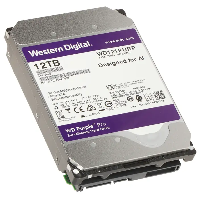 DYSK DO REJESTRATORA HDD-WD121PURP 12TB 24/7 WESTERN DIGITAL