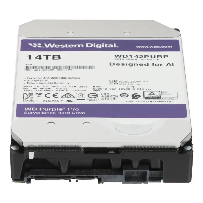 DYSK DO REJESTRATORA HDD-WD142PURP 14TB 24/7 WESTERN DIGITAL