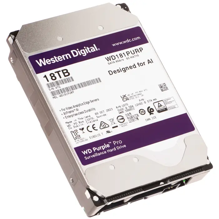 DYSK DO REJESTRATORA HDD-WD181PURP 18TB 24/7 WESTERN DIGITAL