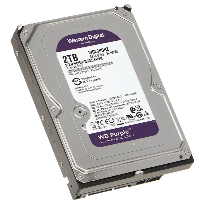DYSK DO REJESTRATORA HDD-WD23PURZ 2TB 24/7 WESTERN DIGITAL