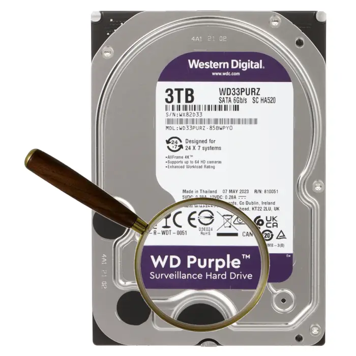 DYSK DO REJESTRATORA HDD-WD33PURZ 3TB 24/7 WESTERN DIGITAL