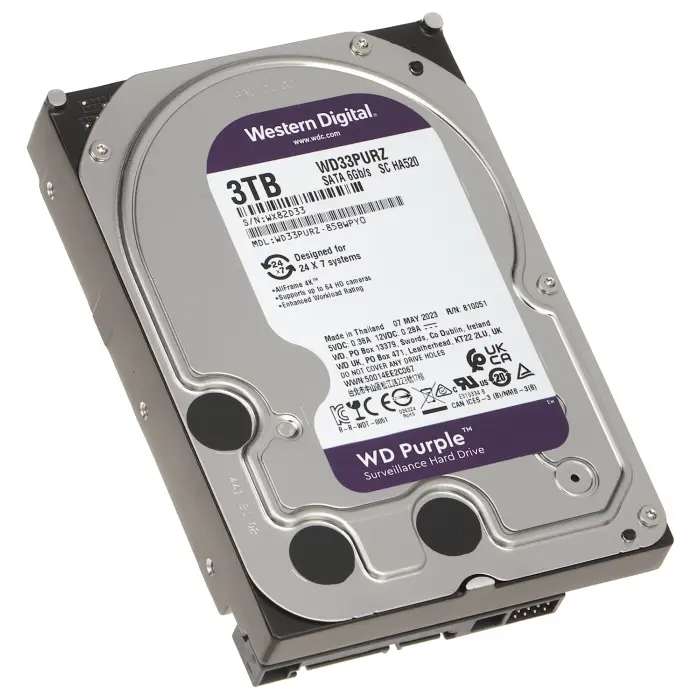 DYSK DO REJESTRATORA HDD-WD33PURZ 3TB 24/7 WESTERN DIGITAL