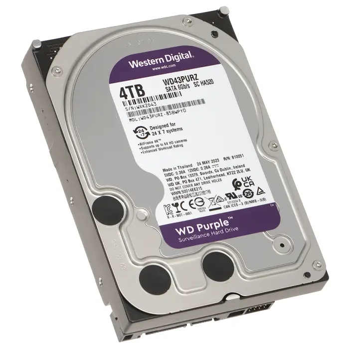 DYSK DO REJESTRATORA HDD-WD43PURZ 4TB 24/7 WESTERN DIGITAL