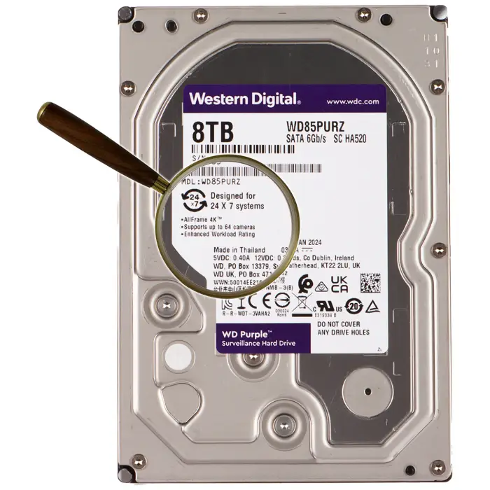 DYSK DO REJESTRATORA HDD-WD85PURZ 8TB 24/7 WESTERN DIGITAL