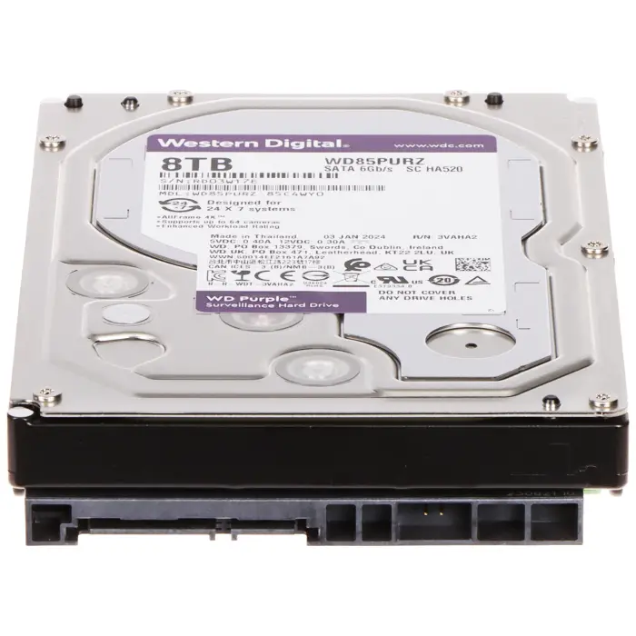 DYSK DO REJESTRATORA HDD-WD85PURZ 8TB 24/7 WESTERN DIGITAL