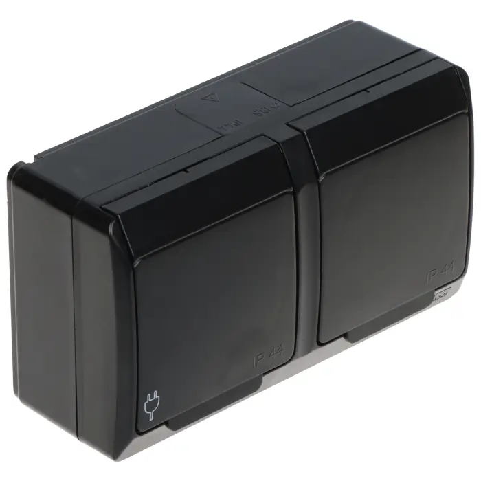 GNIAZDO NATYNKOWE PODWÓJNE HERMES/0322-09/EPN 250 V AC 16 A IP44 Elektro-Plast