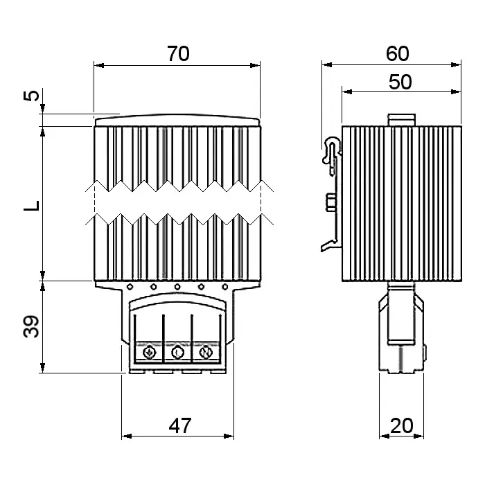 OGRZEWACZ PÓŁPRZEWODNIKOWY HG-140-100W