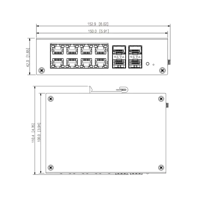 SWITCH POE HS4412-8ET-120 8-PORTOWY + 4 x SFP DAHUA