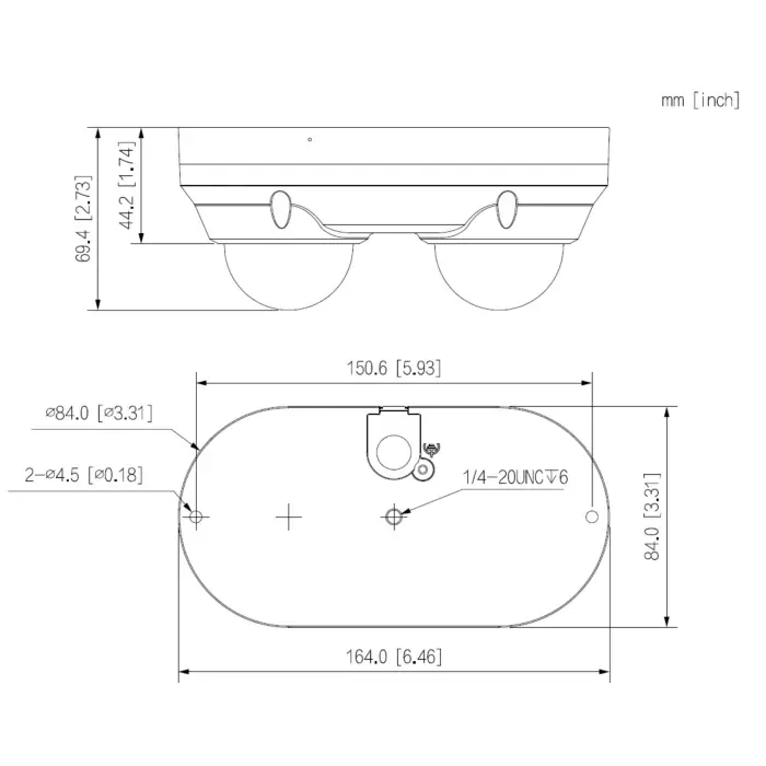 PODWÓJNA KAMERA WANDALOODPORNA IP IPC-HDBW2449F-AS-E2-IL-0280B WizSense Smart Dual Light 2 X 4 Mpx 2 X 2.8 mm DAHUA