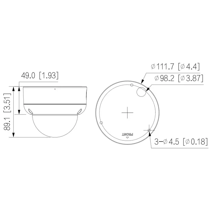 KAMERA WANDALOODPORNA IP IPC-HDBW3541E-AS-0280B-S2-BLACK WizSense - 5 Mpx 2.8 mm DAHUA