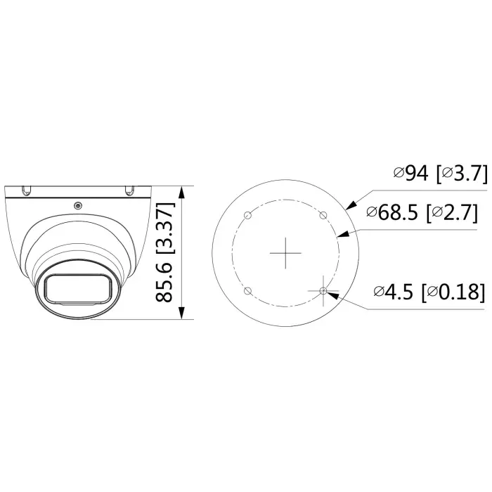 KAMERA IP IPC-HDW1530T-0280B-S6 - 5 Mpx 2.8 mm DAHUA