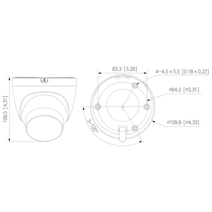 KAMERA IP IPC-HDW2449T-S-LED-0280B-PRO WizSense WizColor - 4 Mpx 2.8 mm DAHUA