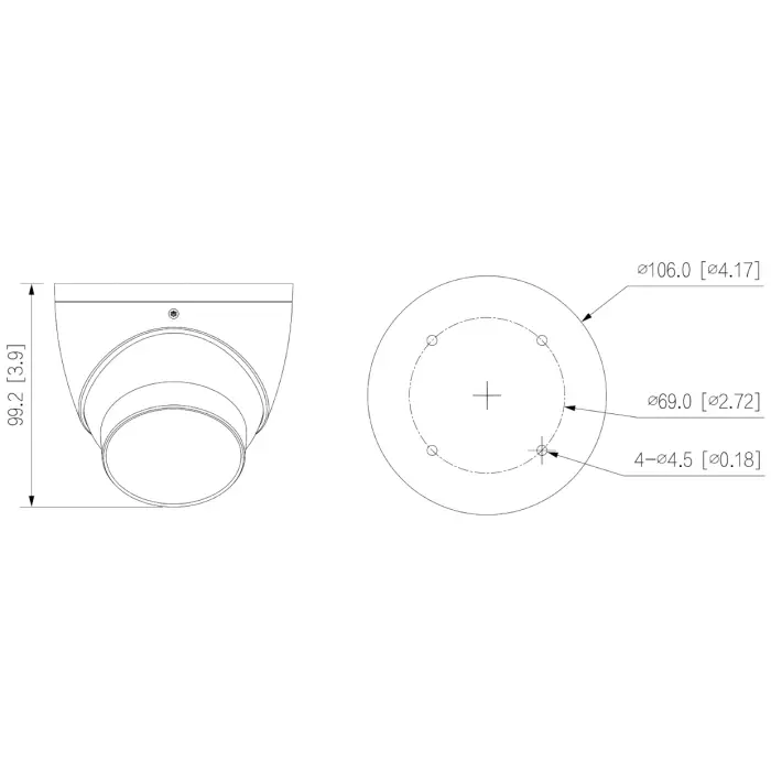 KAMERA IP IPC-HDW3842EM-S-0280B-BLACK WizSense - 8.3 Mpx 4K UHD 2.8 mm DAHUA