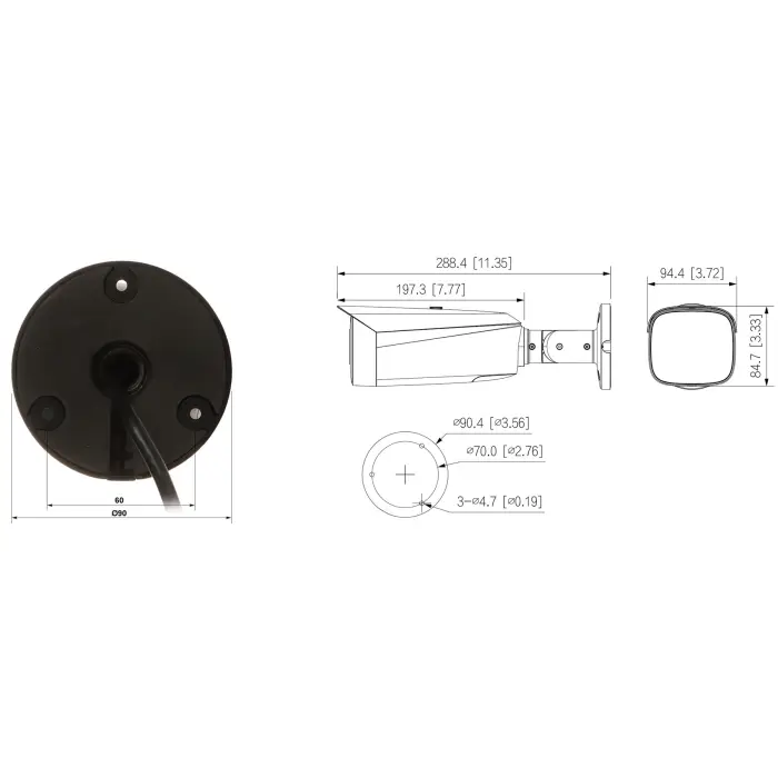 KAMERA IP IPC-HFW3549T1-AS-PV-0280B-S5-BLACK TiOC Full-Color - 5 Mpx 2.8 mm DAHUA