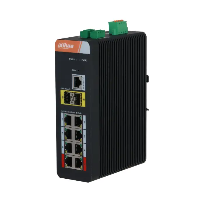 SWITCH PRZEMYSŁOWY IS4210-8GT-120 8-PORTOWY + 2 x SFP DAHUA