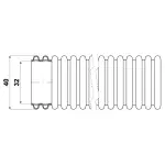 RURA KARBOWANA KF-09040/25M arot 25 m Ø 40 mm KOPOS