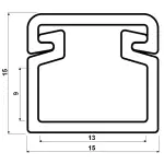 PROFIL Z KLOSZEM DO TAŚM LED KI-LED/15X15-M NATYNKOWY