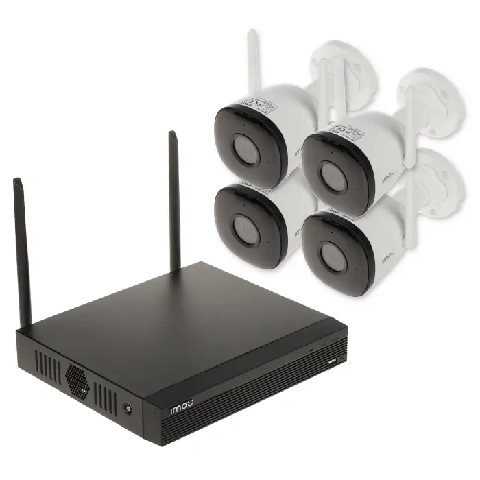 ZESTAW DO MONITORINGU KIT/NVR1104HS-W-S2/4-F22 Wi-Fi, 4 KANAŁY HDD 1TB - 1080p 2.8 mm IMOU